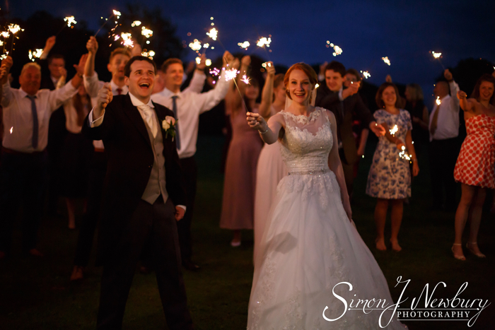 Sparklers rookery hall wedding photography